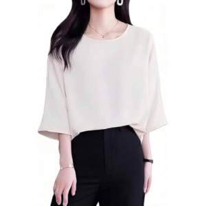 レディース ブラウス 七分袖 夏 シフォン トップス ゆったり シンプル 薄手 厚手 プルオーバー スーツ インナー 厚手 夏服 おしゃれ